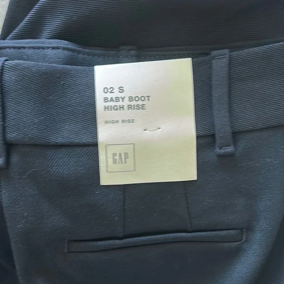 GAP HIGH RISE BABY BOOT CUT PANTS SIZE 2 SHORT NWT - Picture 5 of 7